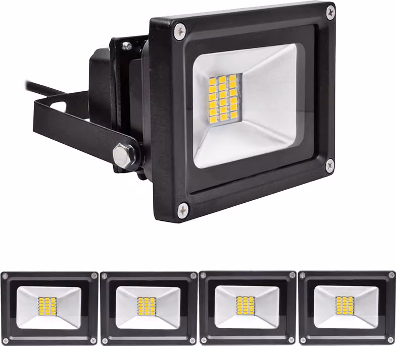 Greenmigo 5x20W LED faretto proiettore da esterno 230V IP65 impermeabile proiettore SMD LED faretto da esterno bianco caldo luce bianca calda luce bianca diurna per campo sportivo garage giardino cortile