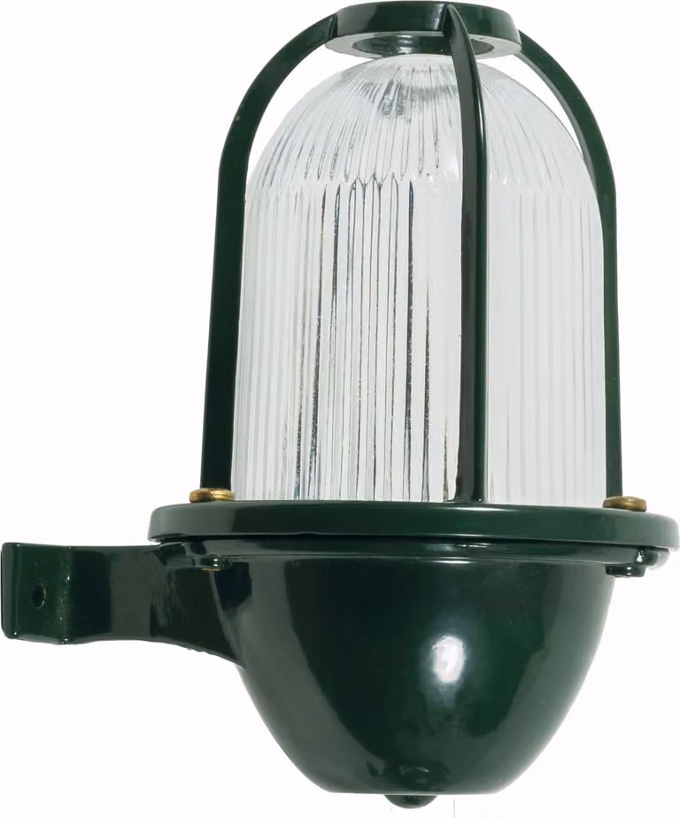 Lampada da parete per esterni in vetro ottone E27 IP64 H: 22 cm verde marittimo lampada da parete per esterni