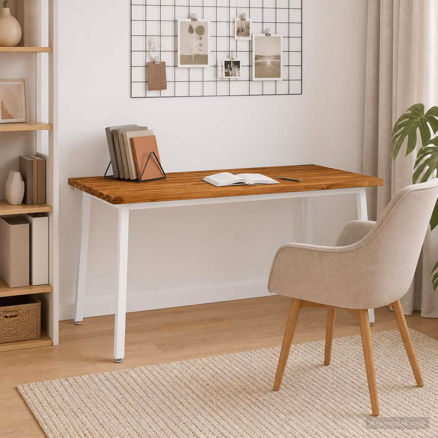 vidaXL Tavolo da pranzo rettangolare moderno in legno di acacia L: 160 cm, P: 80 cm, H: 75 cm