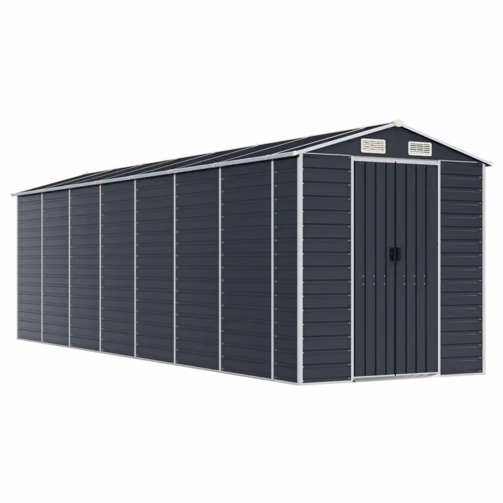 Capanno da giardino Videx in acciaio zincato antracite con ventilazione laterale L: 640 cm, P: 191 cm, H: 198 cm – 2