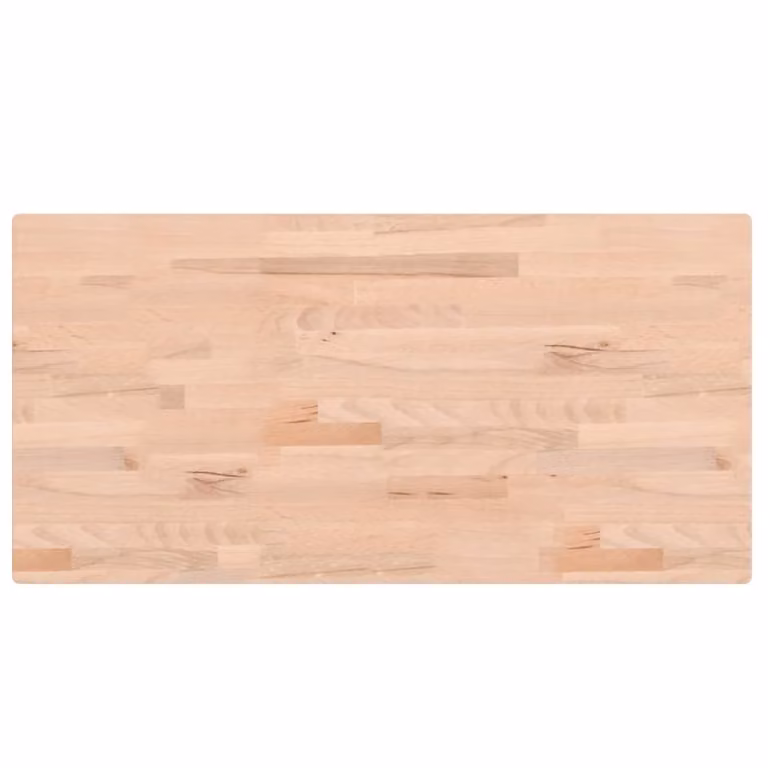 Piano Bagno 100x50x4 cm in Legno Massello di Faggio