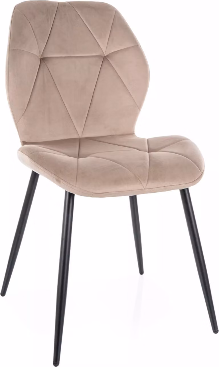 Sedia da pranzo SOLARA - beige scuro / nero