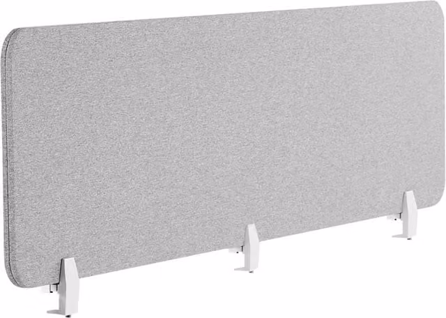 Pannello Divisorio Fonoassorbente Beliani in Plastica PET Grigio, L: 180 cm, P: 40 cm