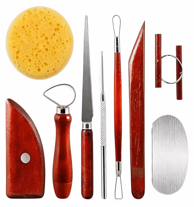 Set di 9 strumenti per la modellazione dell'argilla