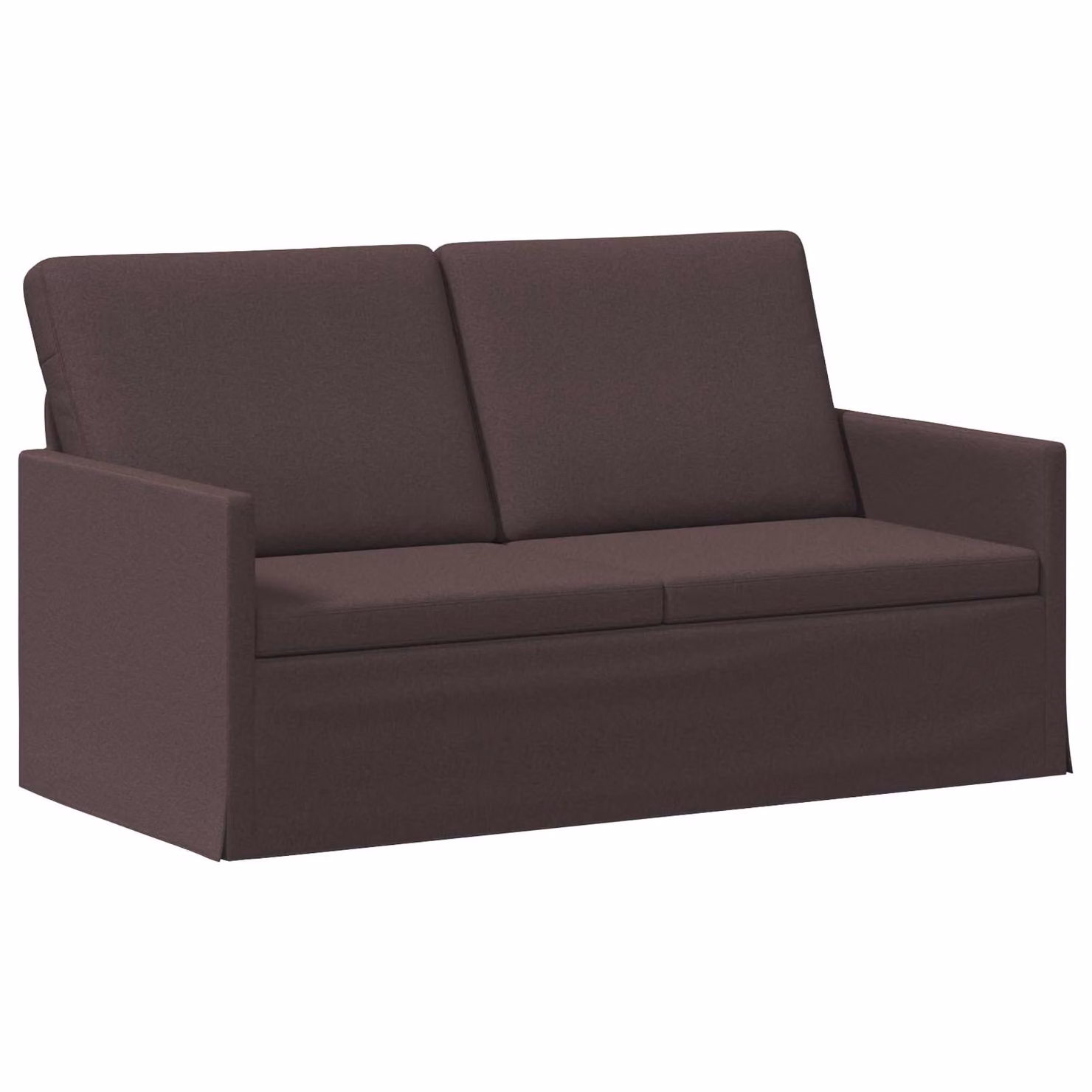 vidaXL Divano a 2 posti moderno in tessuto marrone con struttura in metallo L/P/H: 150 x 81 x 82 cm