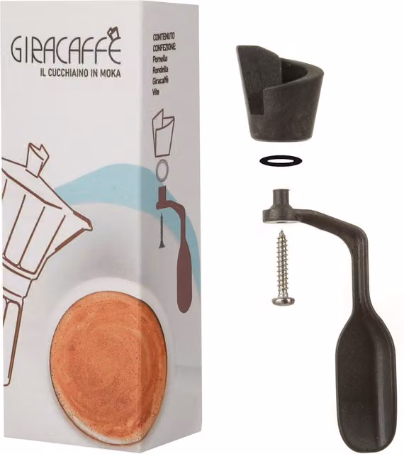 Giracaffè per caffettiera da 3/4 tazze in plastica nero