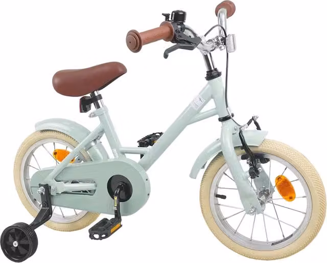 Bicicletta per bambini da 12 pollici Design In verde in metallo e gomma