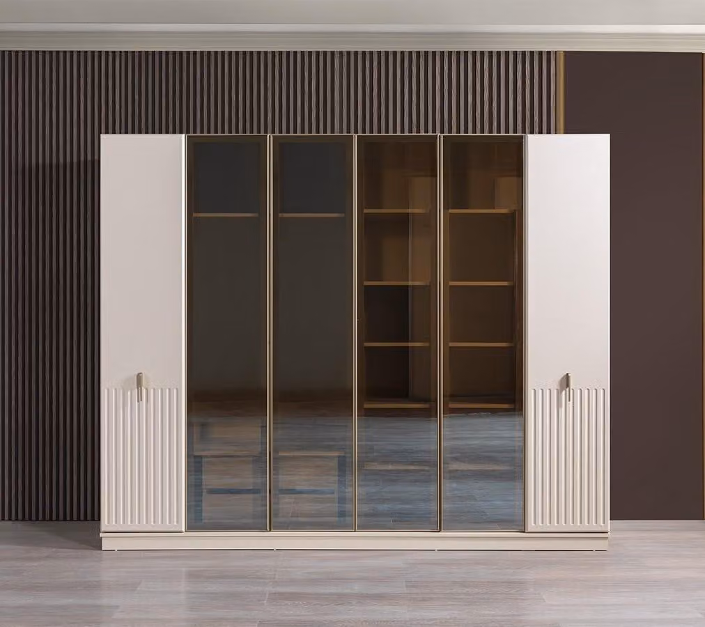 Armadio, stile moderno, colore bianco, pratico, per camera da letto, spazioso, nuovo