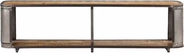 Mobile Porta TV vidaXL in Legno di Mango e Metallo, Stile Industrial, Marrone, L 150 x P 30 x H 40 cm