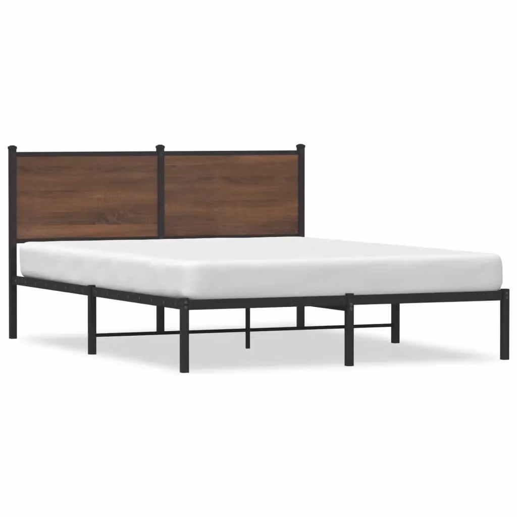 Struttura Letto in Metallo Design Mania Colore Rovere Marrone L/P/H: 200 x 140 x 91,5 cm – 2