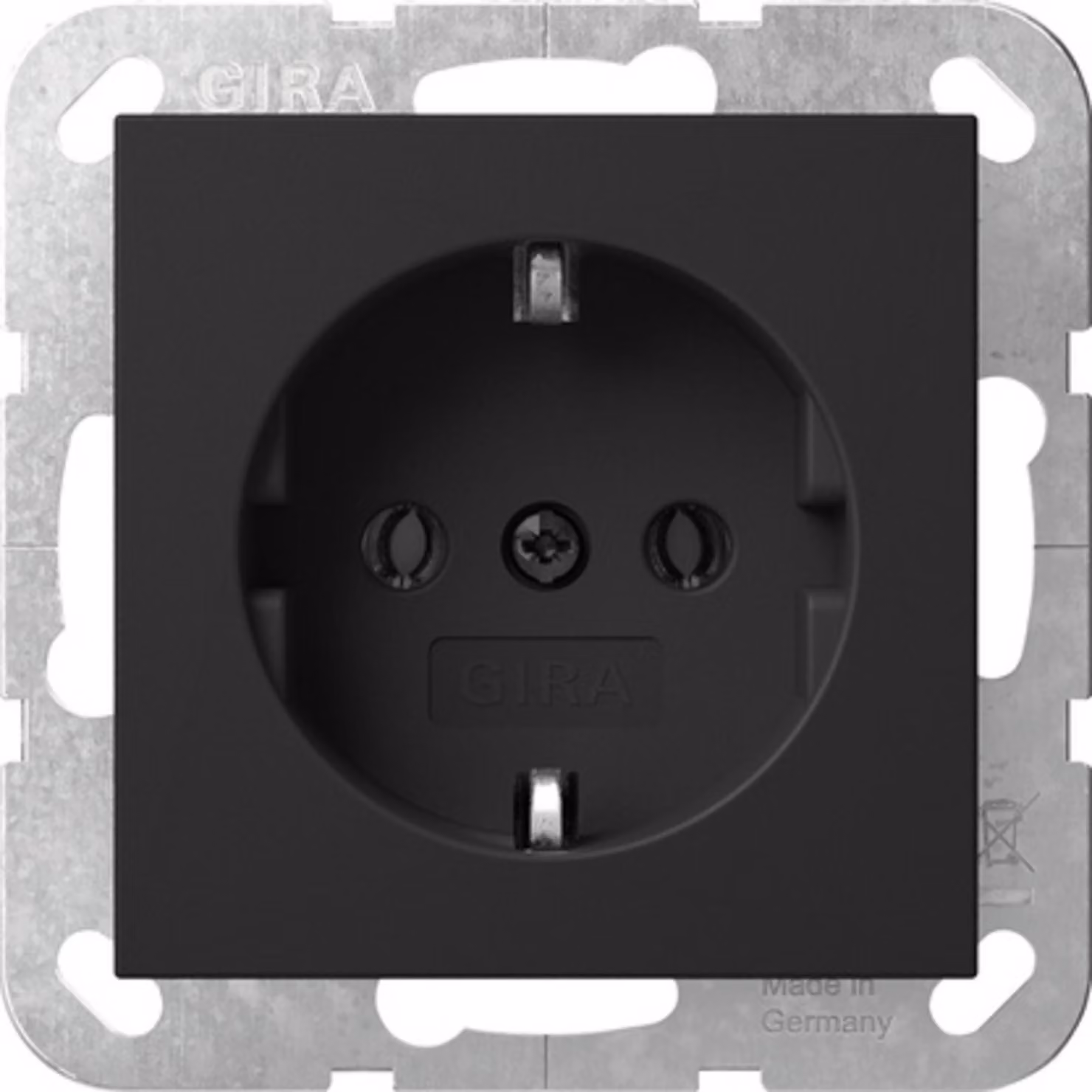 Gira 4188005 Gira E2 presa di corrente nero/opaco