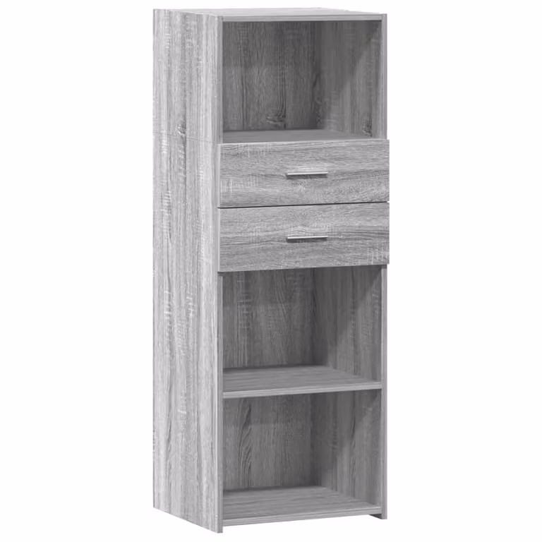 Credenza Grigio Sonoma 45x42,5x124 cm in Legno Multistrato