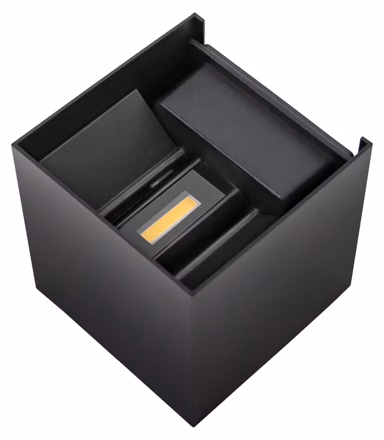 Lampada da parete LED PremiumX LWS12BS, nera, 12W, 820 lumen, con sensore di movimento