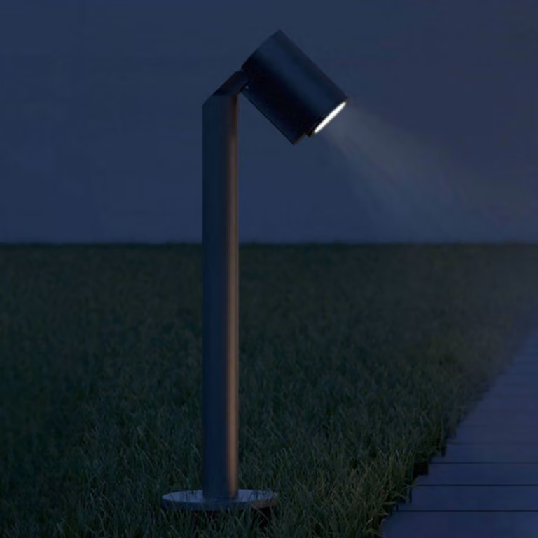 STEINEL Lampioncino da giardino Spot Way, Nero, Alluminio, Moderno, Lampada LED da esterni