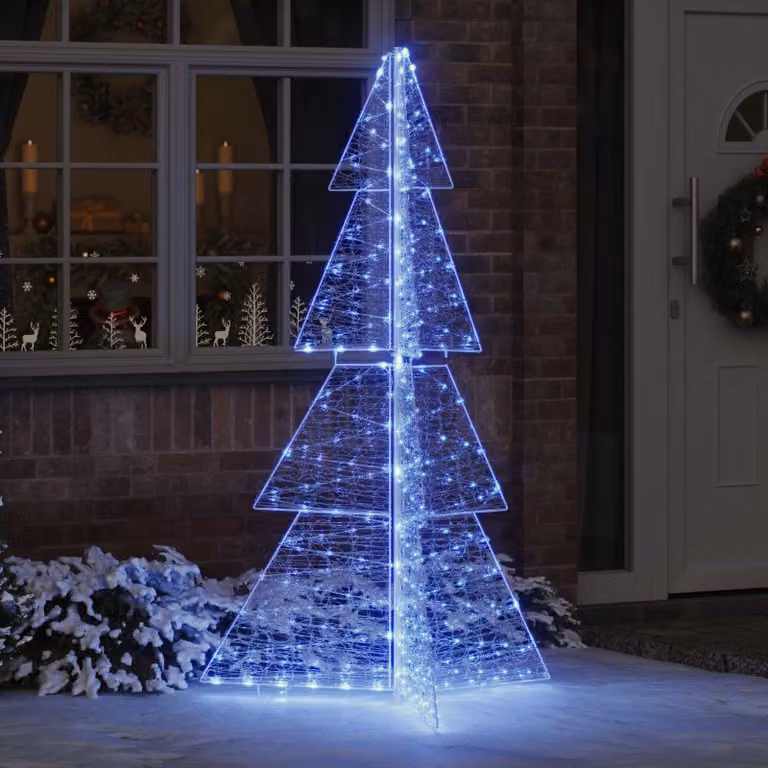 Albero di Natale moderno vidaXL con 240 LED blu, Altezza: 180 cm