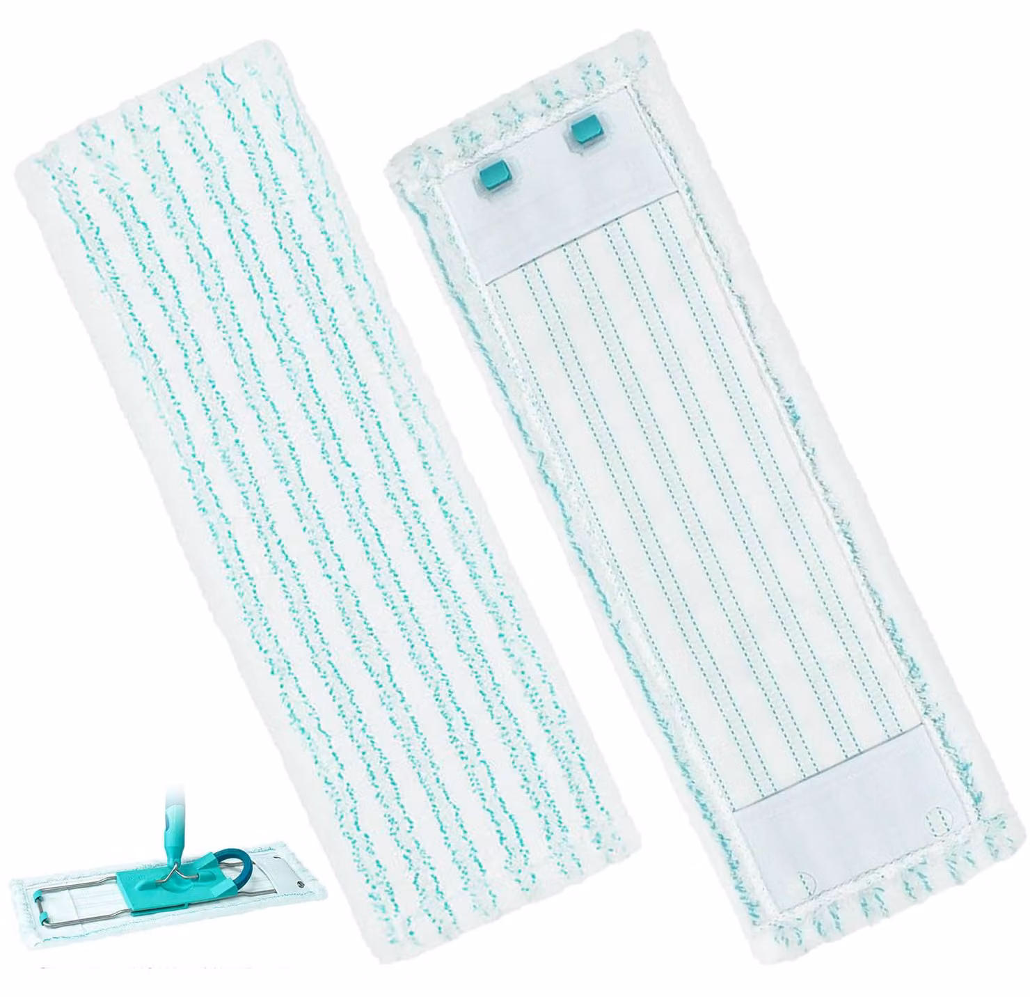 Sostituti per mop, 2 pezzi, 48 cm, blu/bianco