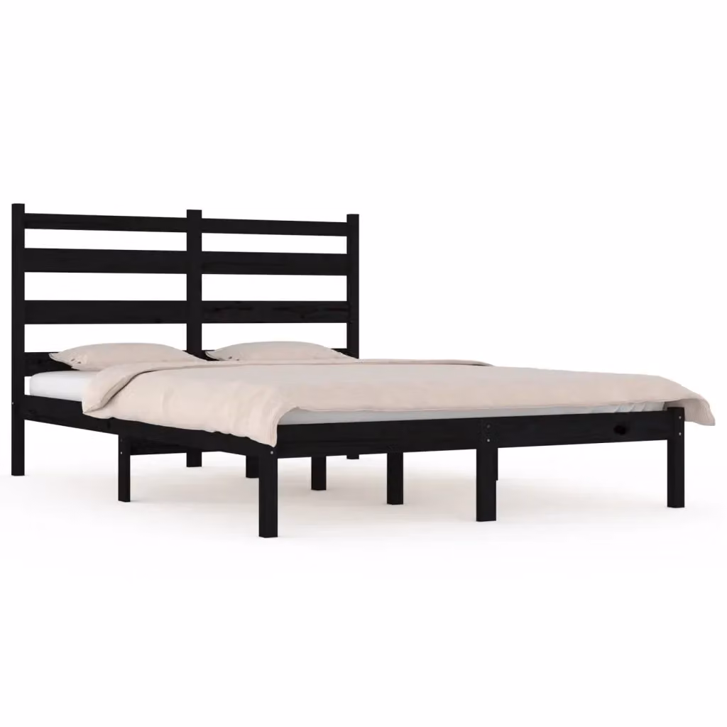 Giroletto Nero in Legno Massello di Pino MERCATOXL L/P: 200 x 200 cm – 2