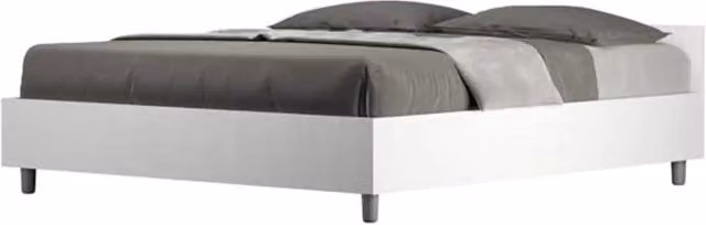 Letto matrimoniale contenitore doppia alzata 160x200 bianco frassino Nuamo
