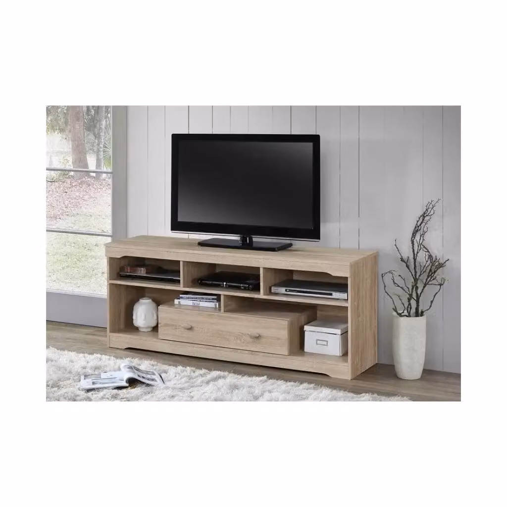 Mobile Porta TV MERSIN Meublorama moderno colore beige con 1 cassetto e 5 vani L: 150 cm, P: 40 cm, H: 61 cm – 2