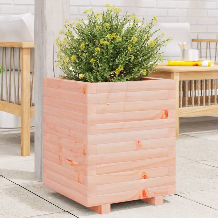 Fioriera da giardino vidaXL in legno di Douglas marrone, L/P/H: 40 x 40 x 49,5 cm