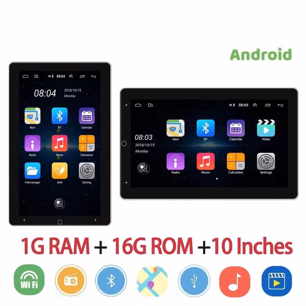 Autoradio Girevole Trade Shop Traesio con Android 10 pollici, MP5 Player, Bluetooth, Wi-Fi, GPS e Mirror Link, Colore Nero – 2