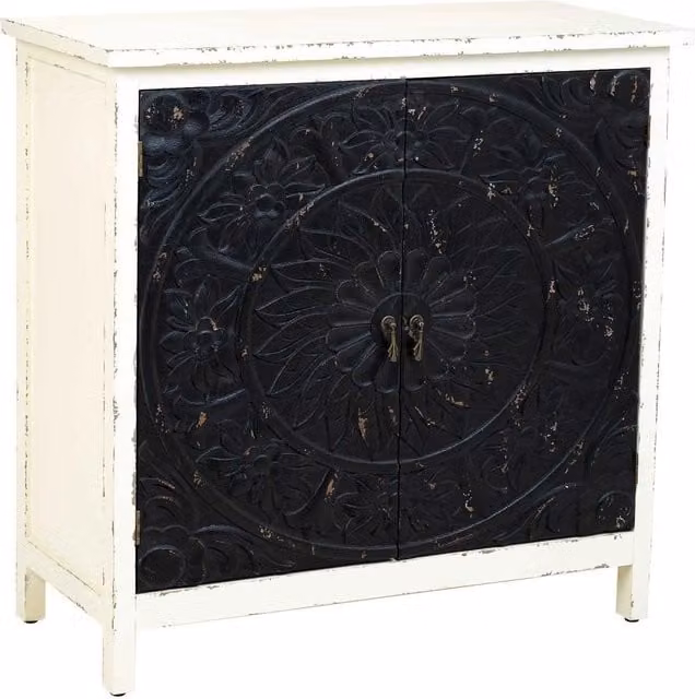 Credenza in legno con 2 porte 83,5x38x82,5