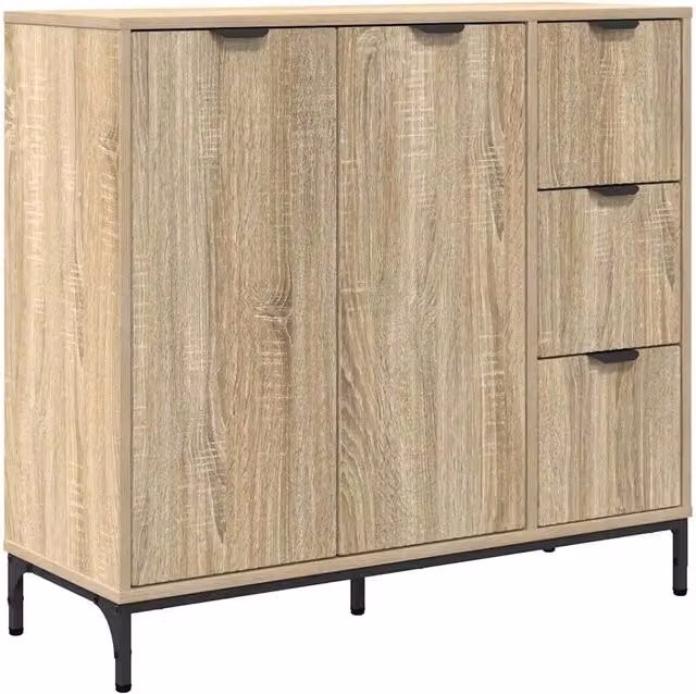 Credenza | Madia | Buffet da pranzo | Armadio da pranzo Rovere Sonoma 89,5 x 33 x 82 cm Legno multistrato