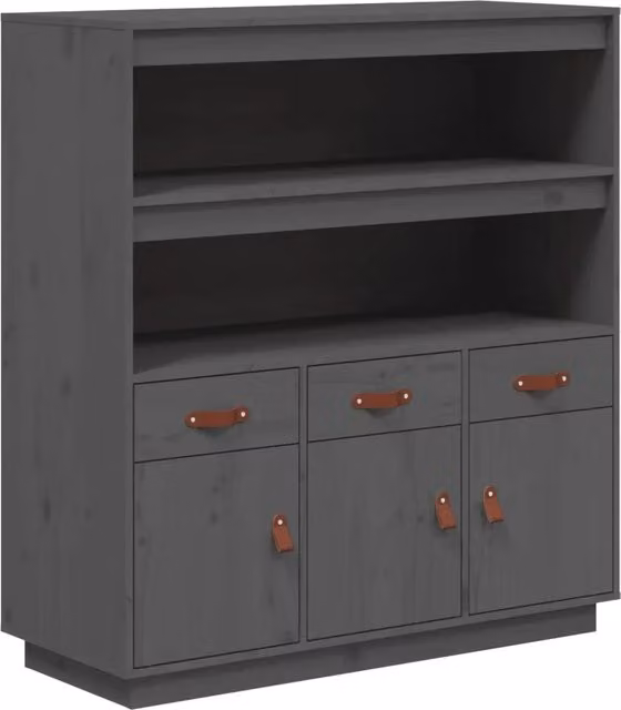 Credenza in legno massello di pino grigia L/P/H: 100 x 40 x 108,5 cm