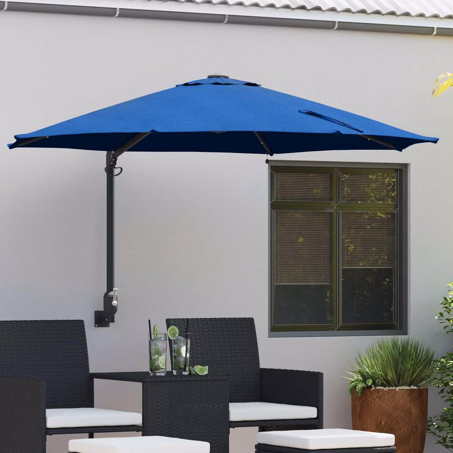 Maison Exclusive - Ombrellone da giardino, dimensioni 248 x 248 x 148 cm, realizzato in poliestere e acciaio