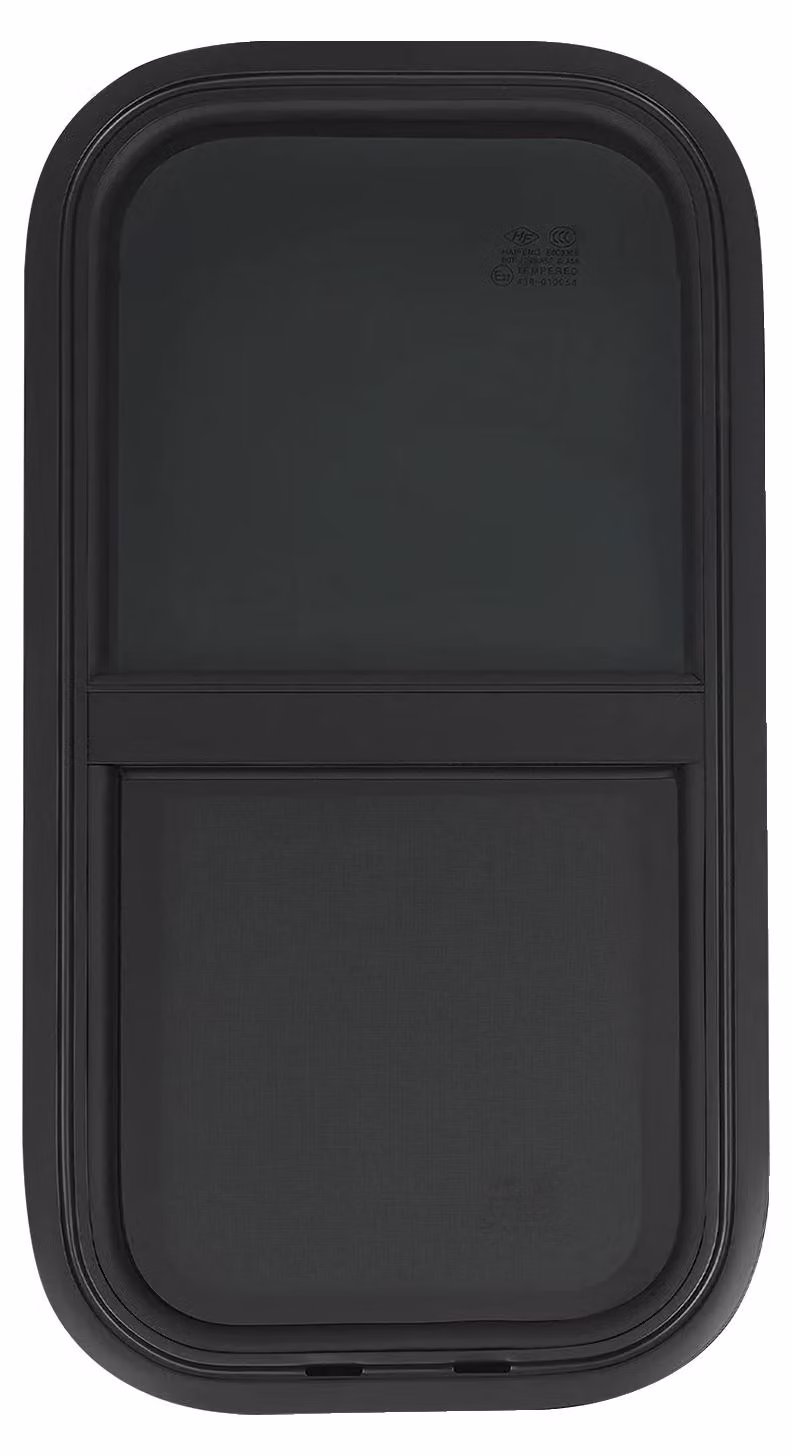Finestre scorrevoli verticali, vetro resistente, design moderno, dimensioni 300x600 mm