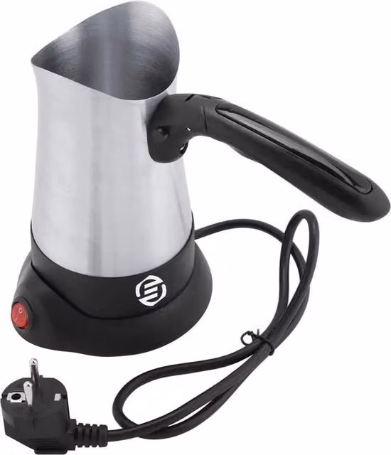 Macchina per caffè turco elettrica Equivera in acciaio inossidabile, colore argento, 800 W