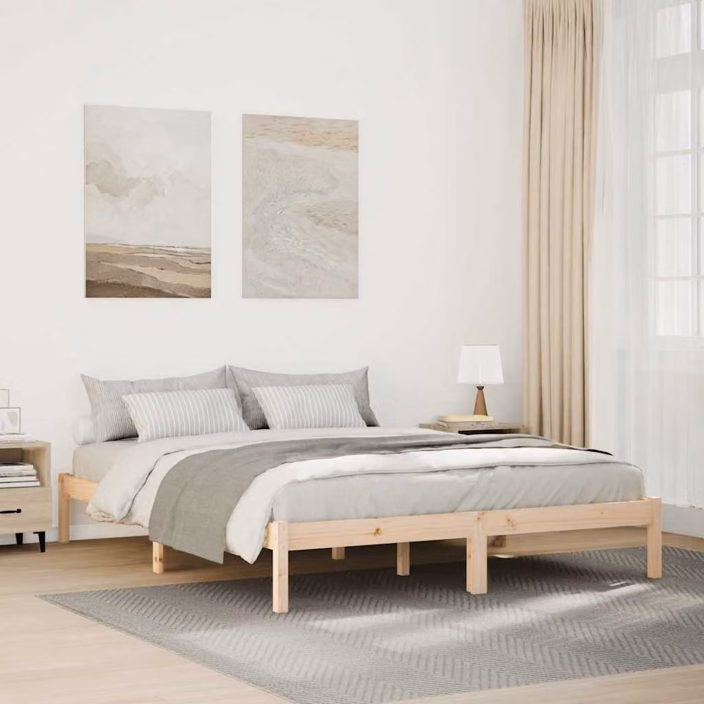 vidaXL Letto Extra Lungo senza Materasso 160x210 cm in Legno di Pino