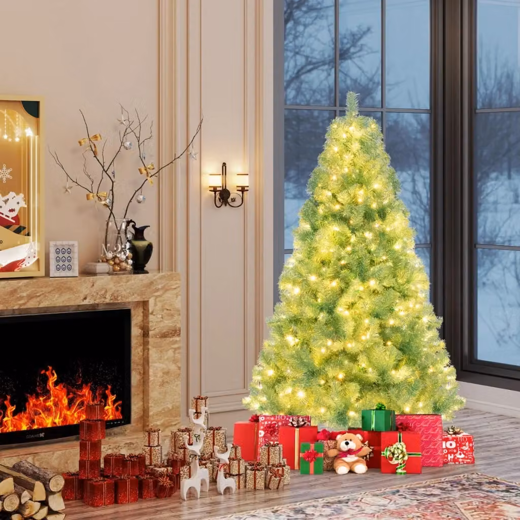 Albero di Natale artificiale Design Mania verde con 688 rami folti e 250 luci LED bianco caldo, Altezza: 180 cm – 2
