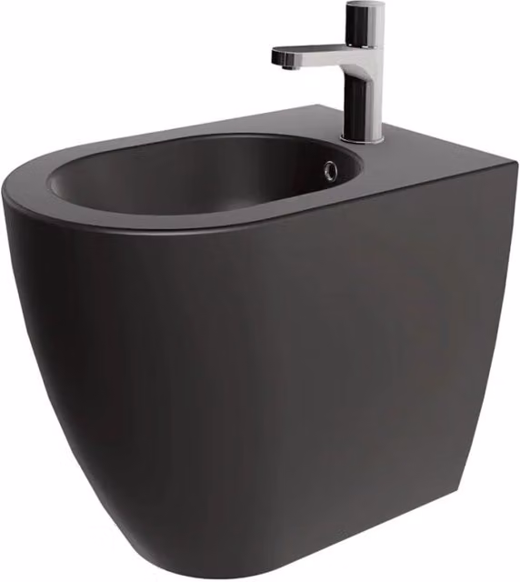 Bidet a Terra Azzurra Ceramica "Comoda" Nero Opaco