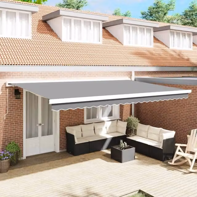Telaio di tenda manuale 4,5 x 3 m Bianco 145696