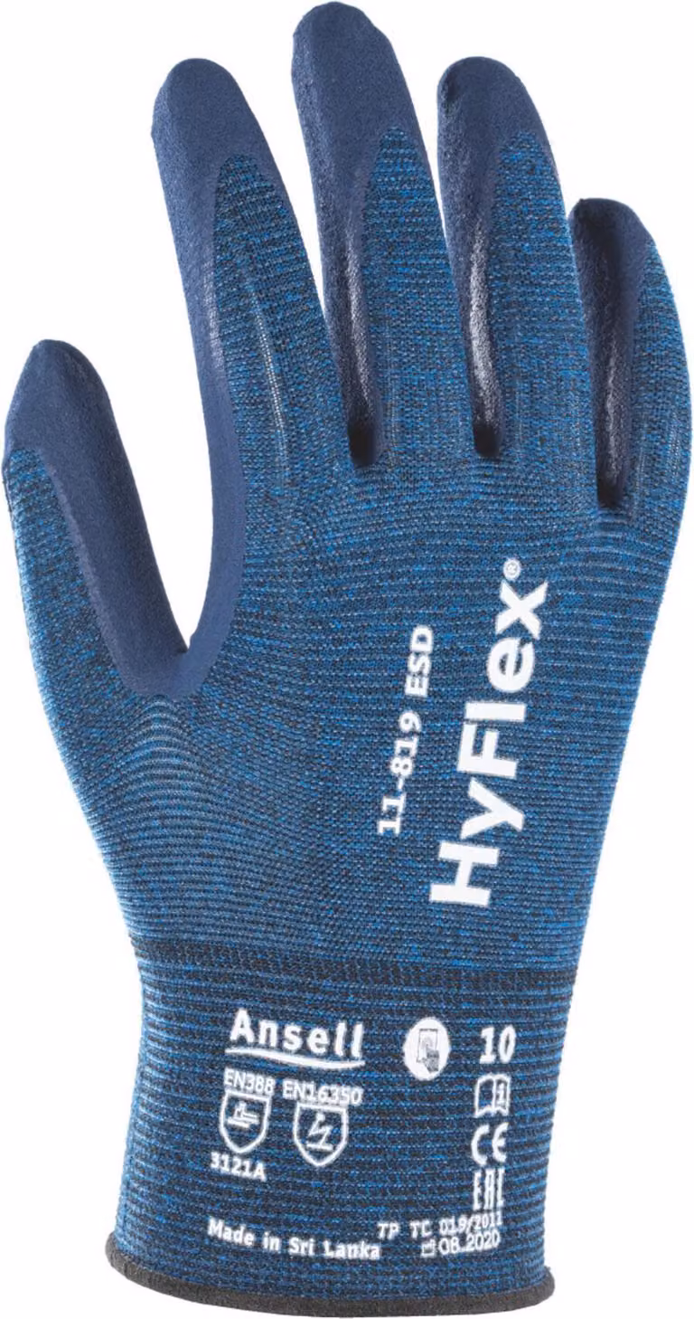ANSELL paio di guanti HyFlex 11-819 ESD, taglia: 7