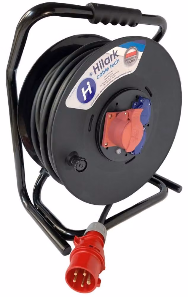 Cavo di prolunga per corrente forte CEE Starkstrom, tipo H07RN-F, 5G4, su bobina, lunghezza 2 metri, 32A