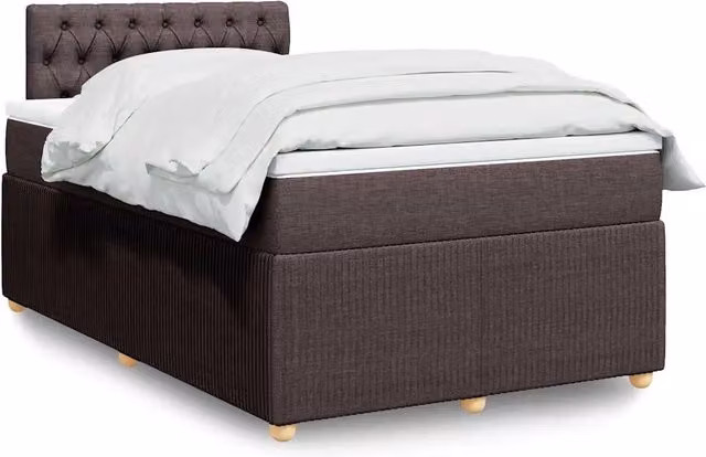 Letto Ibrido vidaXL con Struttura in Legno di Pino e Materasso Marrone e Bianco L/P: 120 x 200 cm – 1