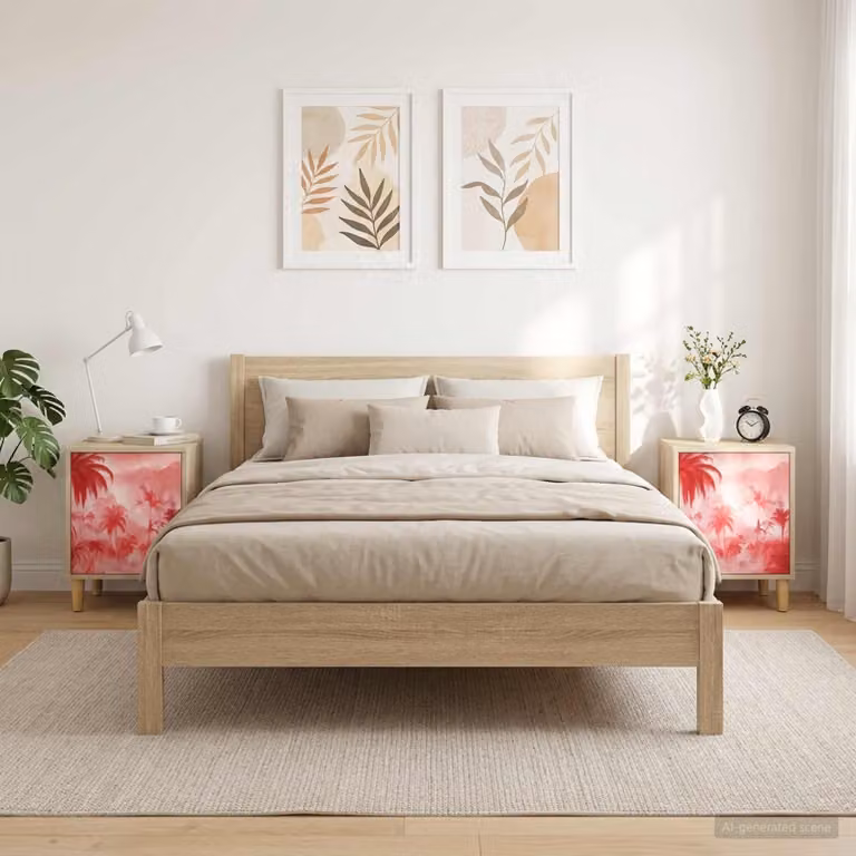 Set di 2 Armadi da Notte vidaXL AACHEN in Rovere Sonoma, L 36 cm x P 33 cm x H 50 cm