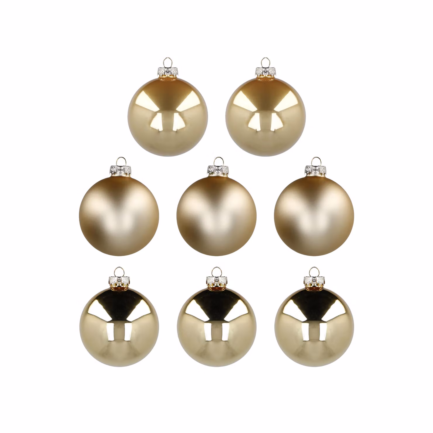 Set di 8 palline di Natale Vestiamo Casa in vetro soffiato oro, diametro: 8 cm – 1