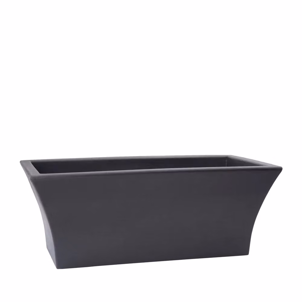 Fioriera Moderna Liscia Svasata Garden Italia ECSL in Resina, Colore Antracite, L: 90 cm, P: 35 cm – 2