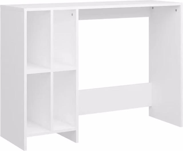 Scrivania tavolo postazione di lavoro mobile per computer studio per computer portatile legno ingegnerizzato bianco 02_0023756