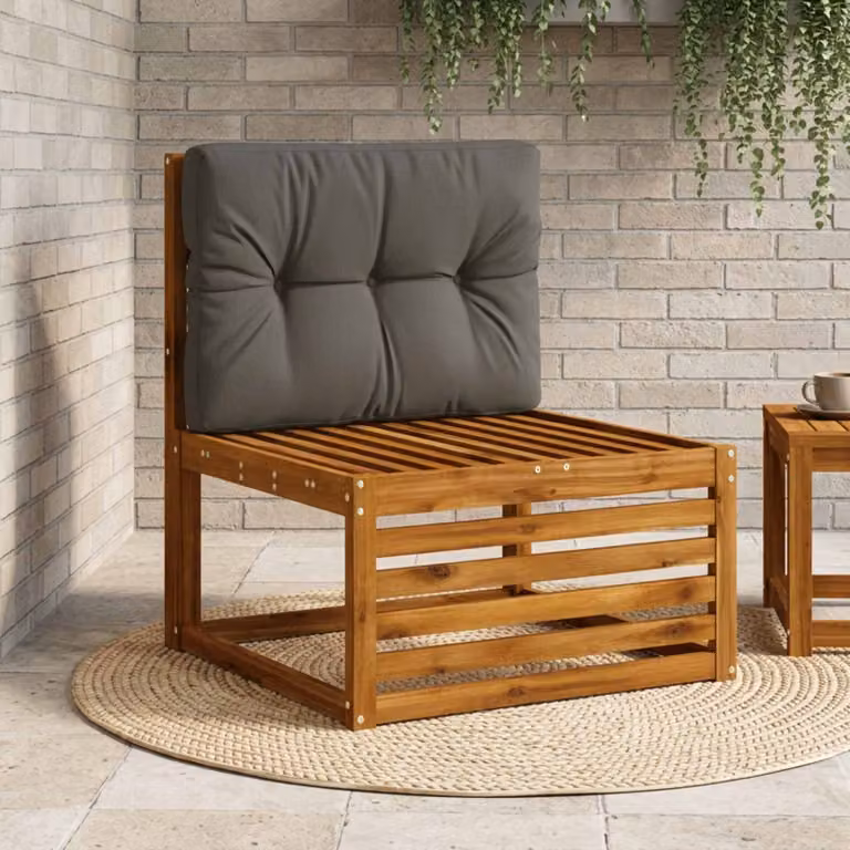 Cuscino per schienale di pallet vidaXL VIANEN in poliestere, colore grigio antracite, con rivestimento rimovibile e resistente ai raggi UV