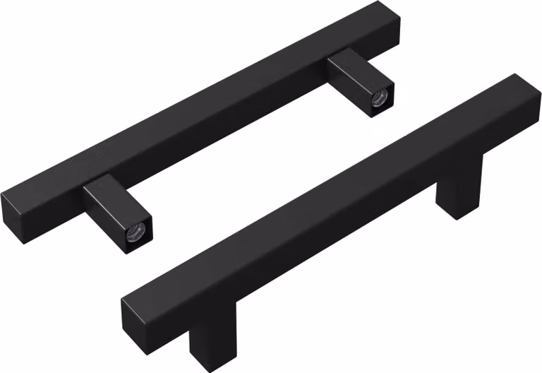 Maniglia per Armadio 2 pcs Nero 150 x 12,3 x 35,2 mm