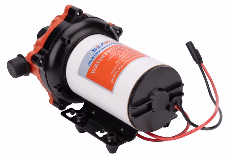 Pompa acqua a membrana autoadescante - 12 V - 18,9 litri/minuto (5,0 GPM) - 60 PSI (4,1 bar) - Alta pressione - Adatta per imbarcazioni, camper e applicazioni marine - Acqua dolce