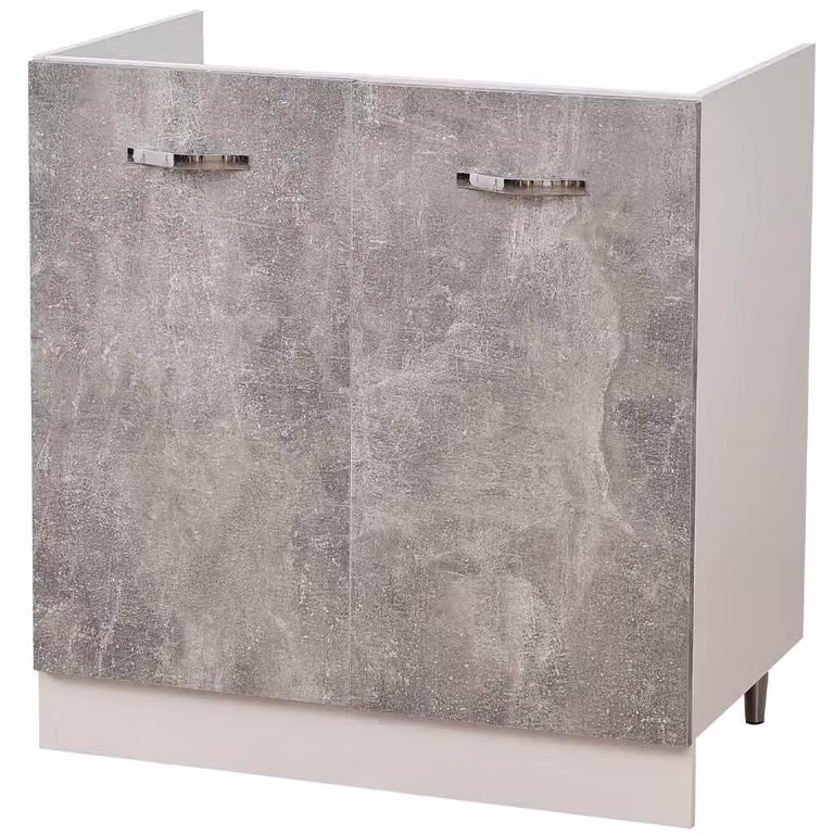 Mobiletti da cucina, anta a due ante, 80x50x85 cm, colore grigio
