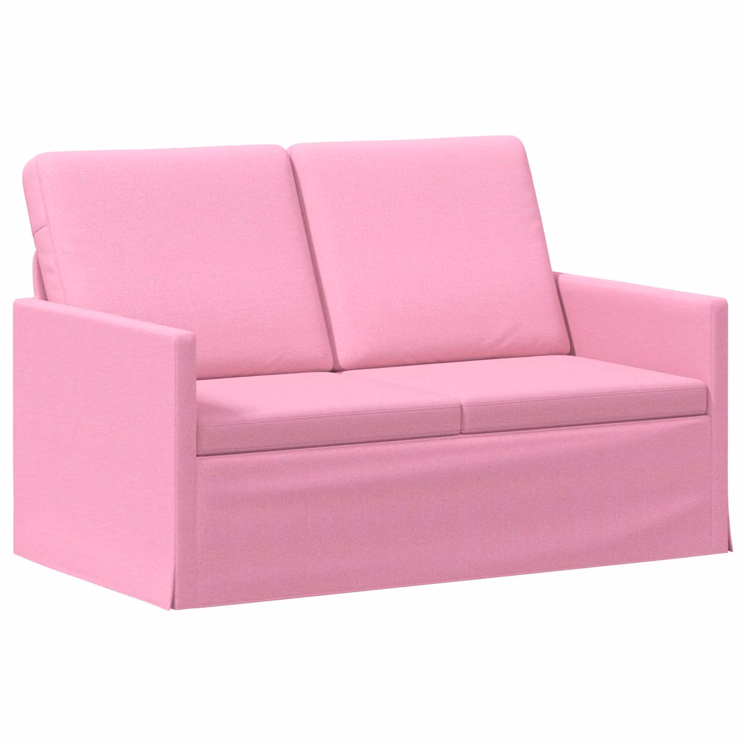 vidaXL Divano a 2 posti moderno in tessuto rosa con struttura in metallo L/P/H: 130 x 81 x 82 cm