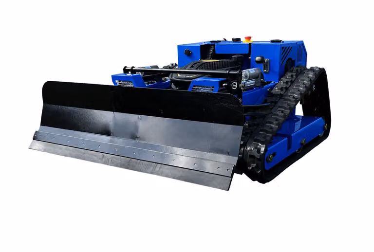 Tosaerba a motore telecomandato CW-500 Plus blu per pendii con lama da neve