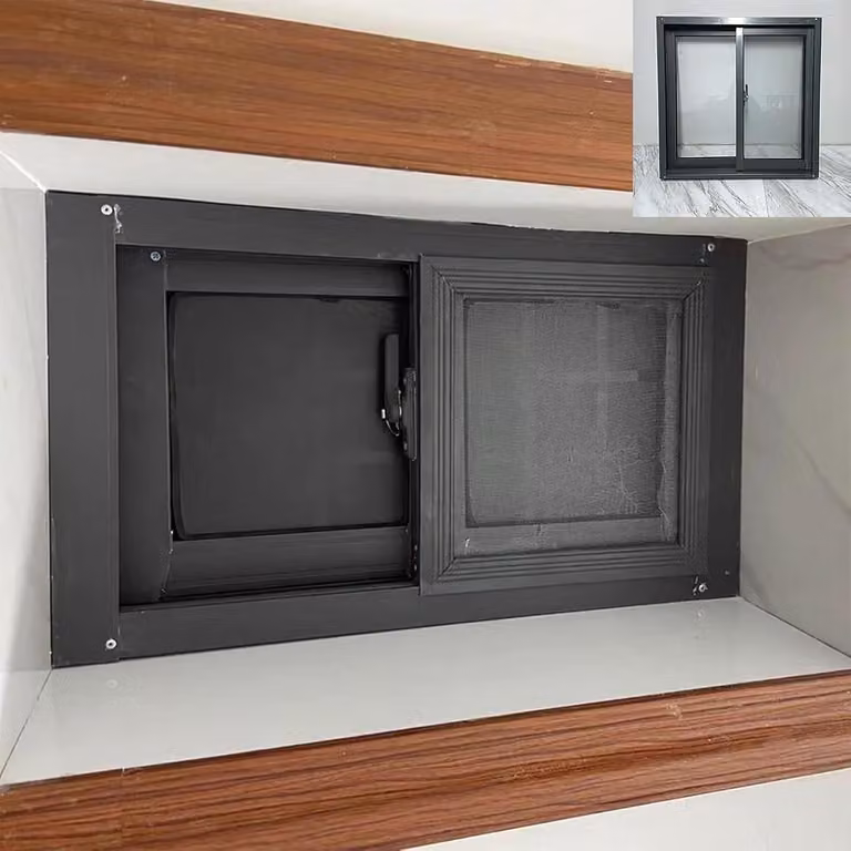 Finestra di ricambio per cantine, dimensioni 90 x 45 cm, con telaio in alluminio, adatta per capannoni, cucine e bagni, per garantire la ventilazione, nonché per pollai