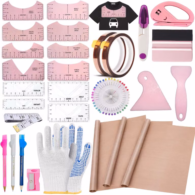 Omgoods - Kit completo per la stampa a sublimazione su magliette, con 68 componenti